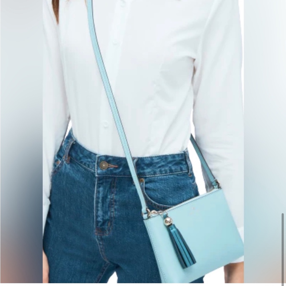 Like New Kate Spade Ivy Street Leather Crossbody - Fountain Blue - Picture 11 of 11